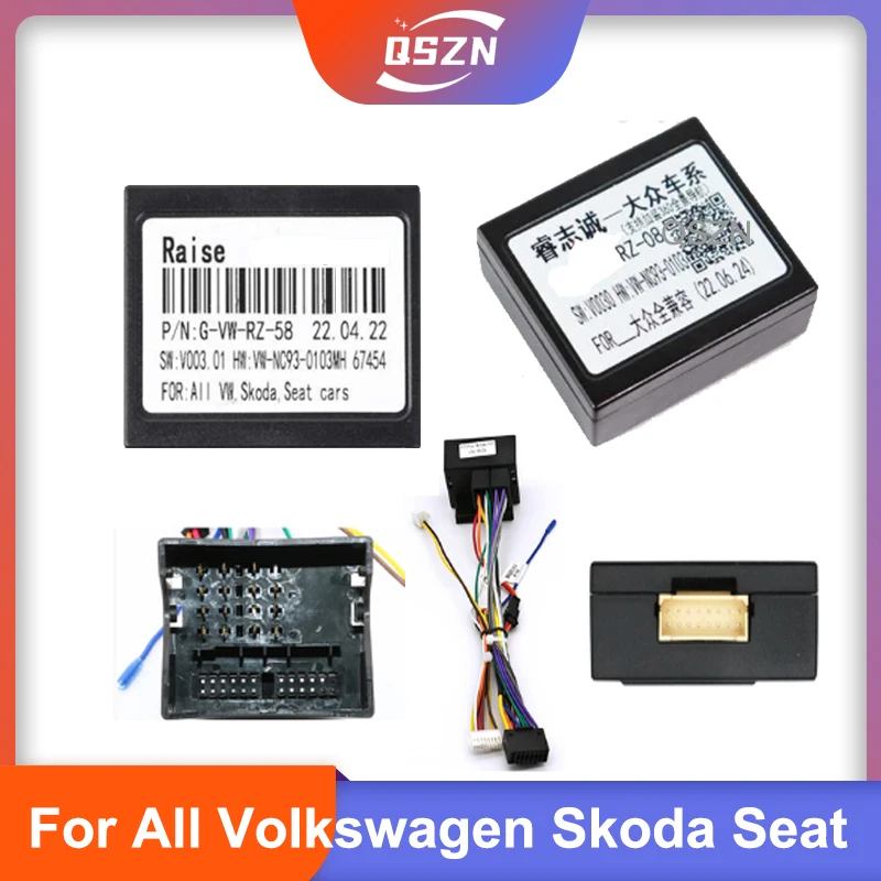 Canbus Box For Android Volkswagen Skoda Seat Golf 5/6/Polo/Passat/jetta/Tiguan/Touran DVD Car Player Raise VW-RZ-08 Wiring Cable