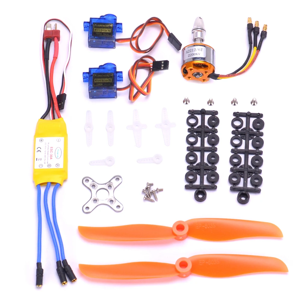 A2212 2212 1400KV 2200KV Brushless Motor 30A ESC SG90 9G Micro Servo 6inch / 8inch Propeller for RC Fixed Wing Plane Helicopter