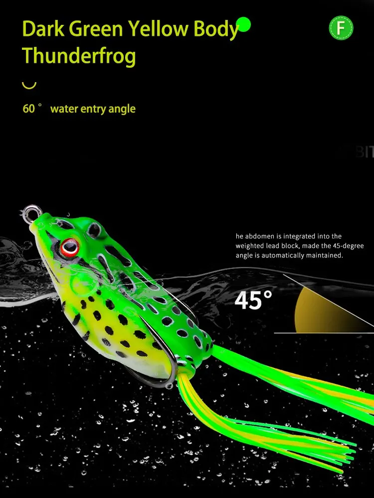 Frog Lures 2pcs Soft Tube Bait Plastic Fishing Lure With Hooks Top Water Soft 3D Eyes Artificial Wild Hanging Fishing Bait Tool