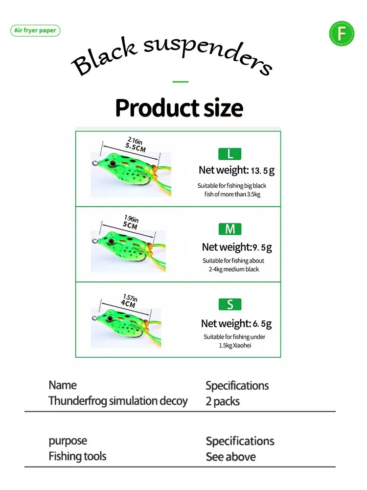Frog Lures 2pcs Soft Tube Bait Plastic Fishing Lure With Hooks Top Water Soft 3D Eyes Artificial Wild Hanging Fishing Bait Tool