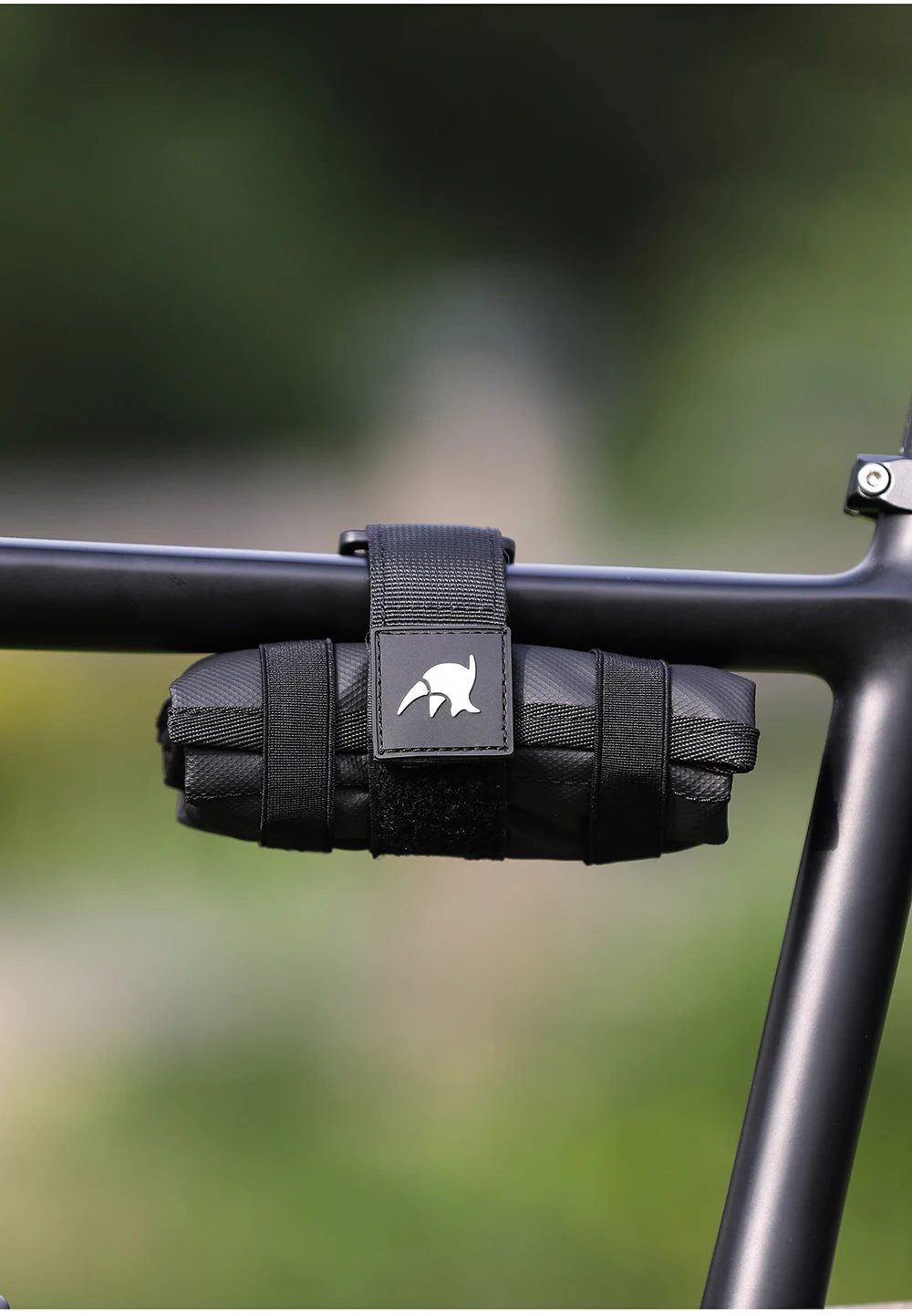 Rhinowalk Bicycle Bag Tool Bag Top Front Tube Frame Bag Burrito Pack Pouch Cycling Accessories Black MTB Bike Rear Tool Kits