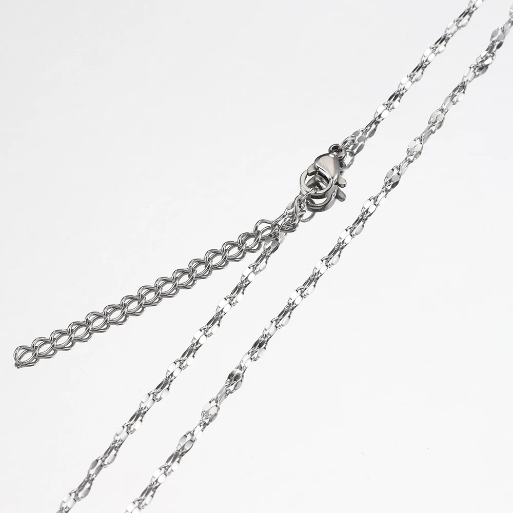 10pcs 5pcs Stainless Steel Lips Chain Necklace Chains for DIY Jewelry Making Findings Charms Chain with Lobster Clasps Wholesale