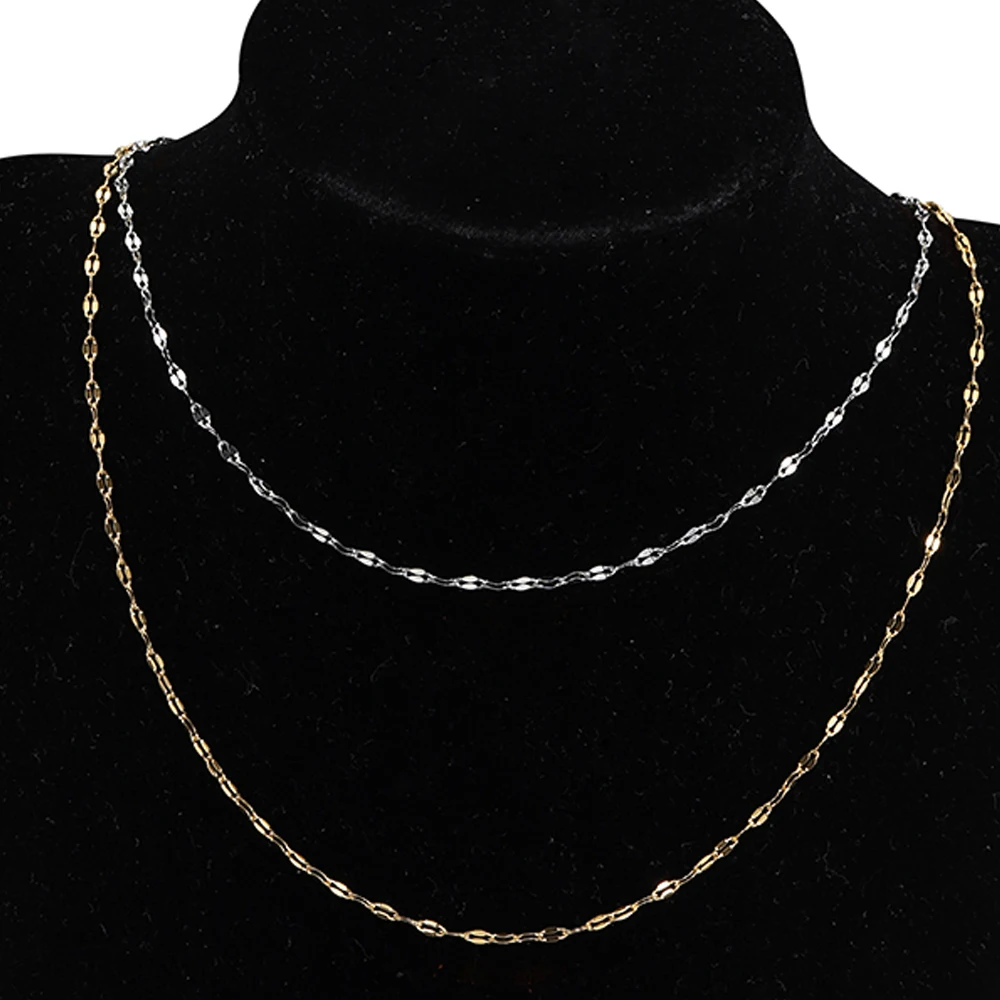 10pcs 5pcs Stainless Steel Lips Chain Necklace Chains for DIY Jewelry Making Findings Charms Chain with Lobster Clasps Wholesale