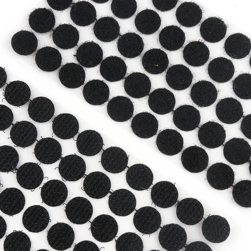 500/1000pair Dots Adhesive Fastener Tape 10/15/20mm Disc Dot Sticker Adhesive Strong Glue Magic Sticker Round Coins Hook Loop