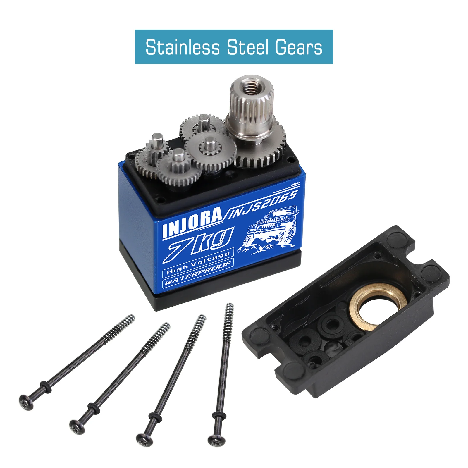 INJORA INJS2065 7KG High Voltage Waterproof Metal Gear 2065 Digital Micro Servo