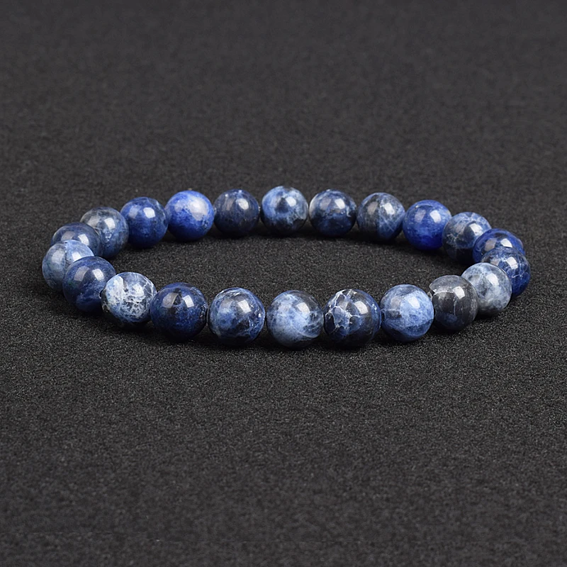 Genuine Natural Stone Bracelet Apatite Lapis Lazuli Agate Crystal Tiger Eye High Quality Gem Beads Bracelet Homme Jewelry Bangle