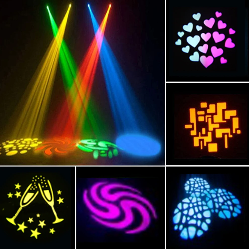 OD24mm LED Moving Head Spot/Beam/Wash Light Gobo Wheel Replacement for Show DJ Disco Party Stage Lighting Photography Backgroud