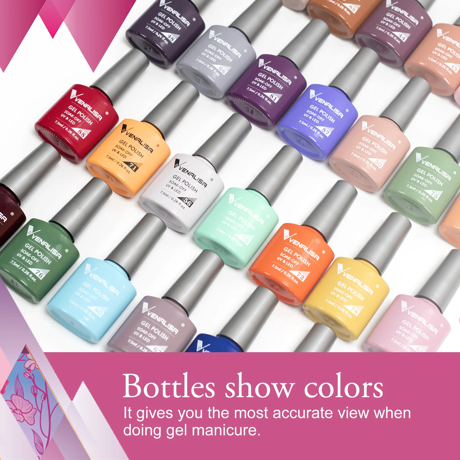 VENALISA Nail Gel Polish VIP4 Pastel Varnish Semi Permanent Soak off UV LED Nail Gel Lacquer Full Coverage Hema Free Gel Varnish