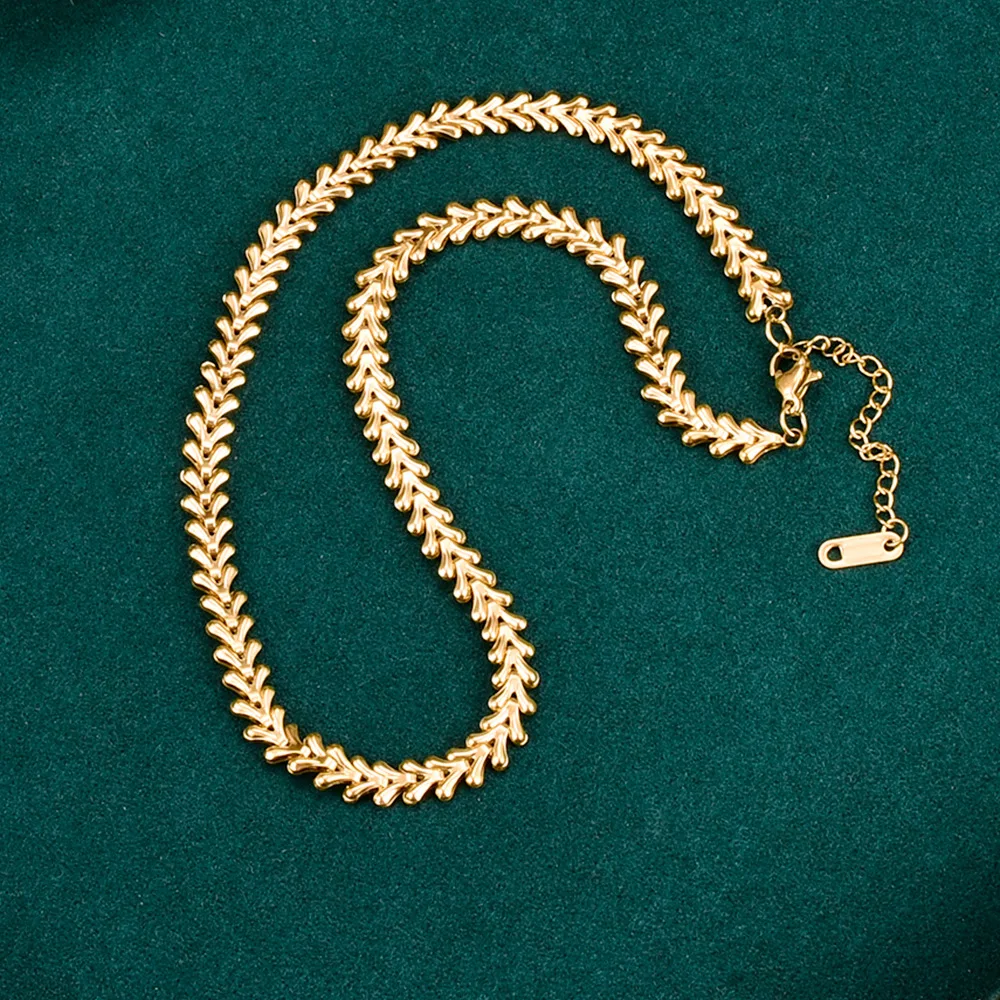 New Snake Chain Stainless Steel Choker Necklace, Anti-fade Fashion Sexy Neck Jewelry Accessories For Women Party Daily Wear