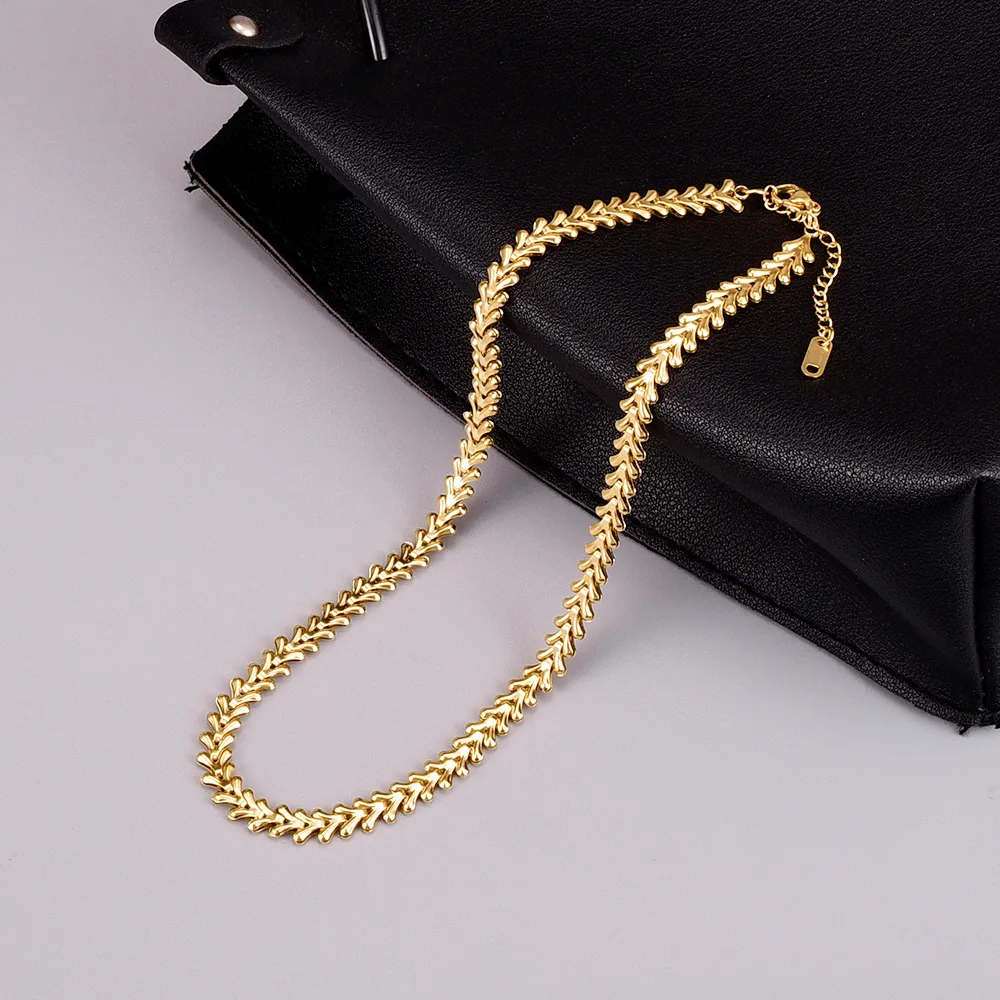 New Snake Chain Stainless Steel Choker Necklace, Anti-fade Fashion Sexy Neck Jewelry Accessories For Women Party Daily Wear