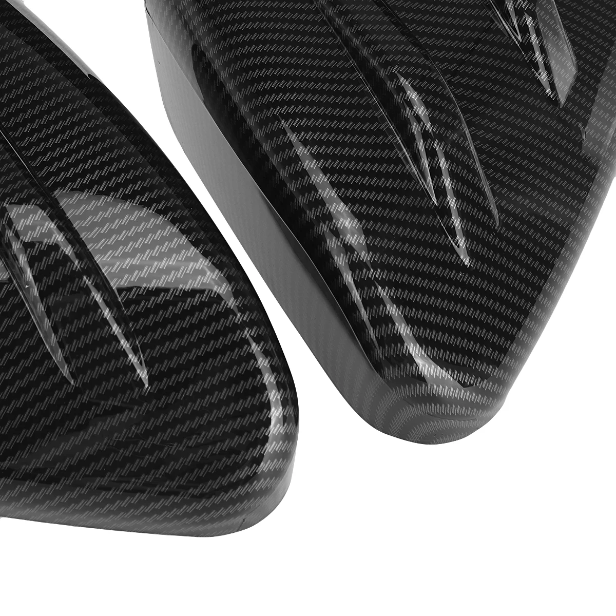 Pair Car Rearview Mirror Cover Glossy Black/Carbon Fiber Side Door Mirror Cover For Honda Civic 10th 2016 2017 2018 2019 2020