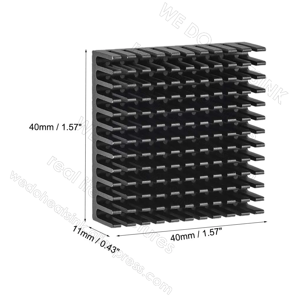 WE DO HEATSINK 40x40x11mm Without or With Thermal Pad 3D Printer Parts Black Aluminum Heatsink for Nema17 42 Stepper Motor