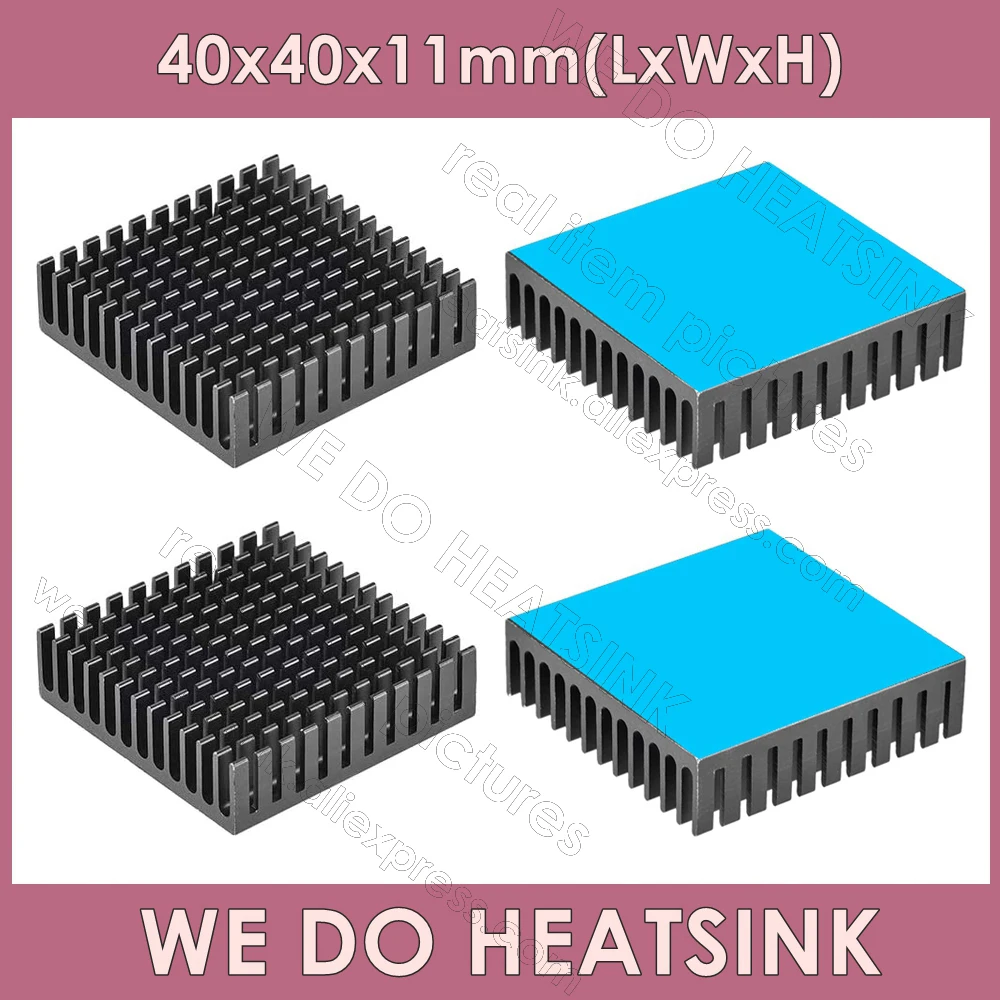 WE DO HEATSINK 40x40x11mm Without or With Thermal Pad 3D Printer Parts Black Aluminum Heatsink for Nema17 42 Stepper Motor