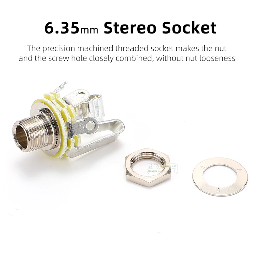 Neutrik's REAN TRS Stereo 6.35mm Metal Female Jack 3 Pole NYS230 Audio Panel Mounting Socket 1/4" TS Mono Jack,PCB Socket NYS215