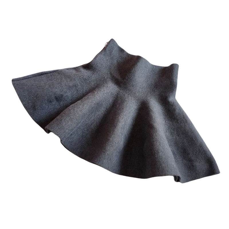 2-10Year Toddler Baby Girl Knit Tutu Skirt For Kids Autumn Winter Princess Skirts Mini Pleated Children's Clothing Girls Clothes