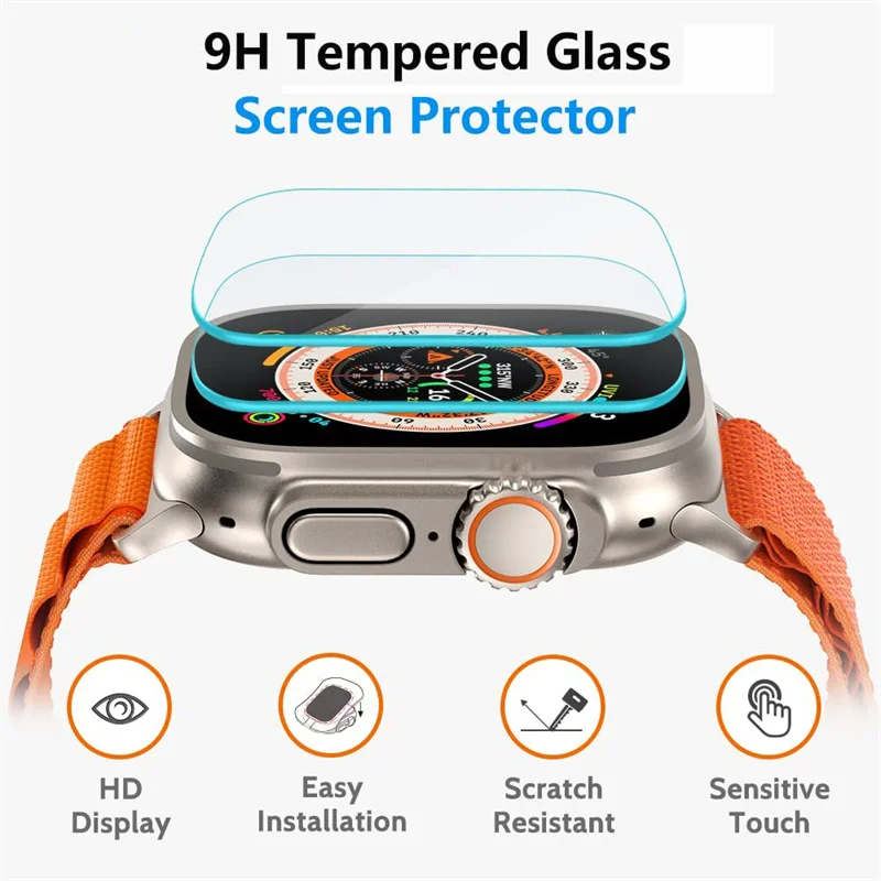 1-3PCS Tempered Glass Film For Apple Watch Ultra 3 49mm With Alignment Tool HD Screen Protector for iWatch Ultra 49 Easy Install