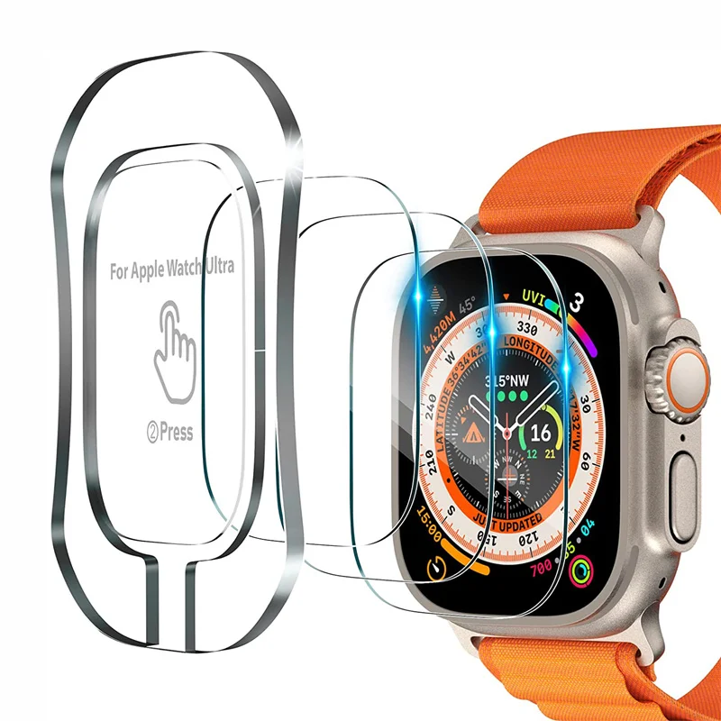 1-3PCS Tempered Glass Film For Apple Watch Ultra 3 49mm With Alignment Tool HD Screen Protector for iWatch Ultra 49 Easy Install
