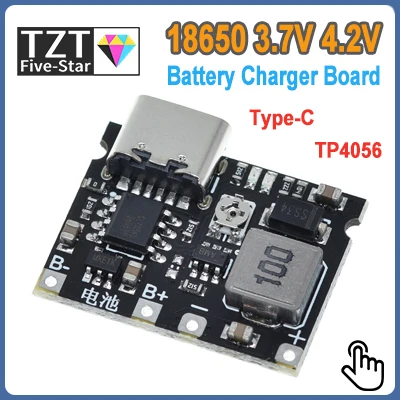 TZT 1/5/10PCS Type-C USB TP4056 1A Lithium Battery Charging Protection Board Module Polymer Battery With Temperature Protection