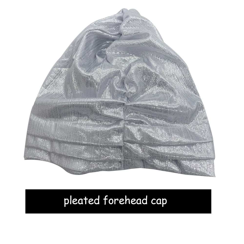 Sweet Bowknot Turban Cap for Woman Metallic luster African Head Wrap Bonnet Party Headpiece Turbante Mujer Muslim Headscarf Hat