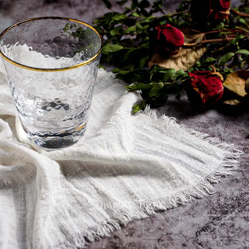 Large Napkins Cotton Gauze 41cm Napkin Muslin Tea Towels Dinner Retro Cheesecloth Wedding Party Rustic Table Decoration 16inch