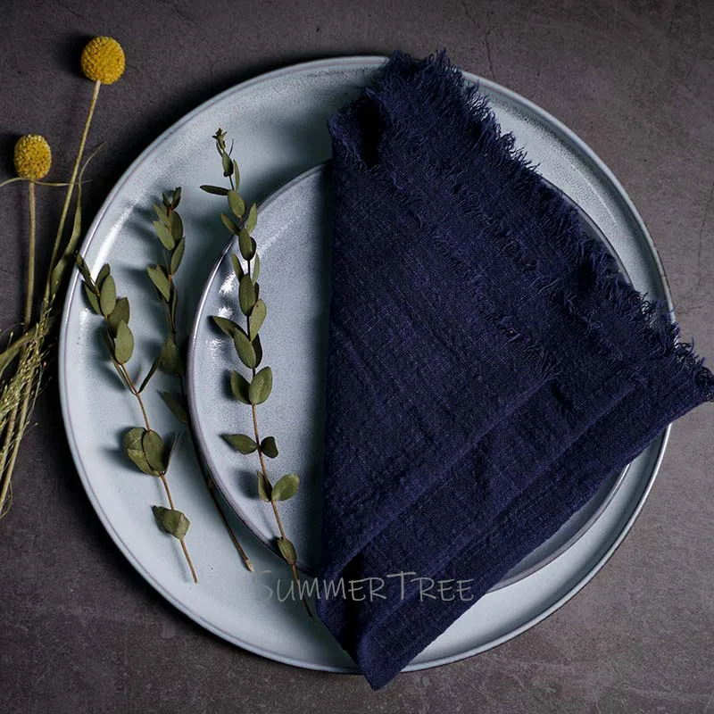 Large Napkins Cotton Gauze 41cm Napkin Muslin Tea Towels Dinner Retro Cheesecloth Wedding Party Rustic Table Decoration 16inch