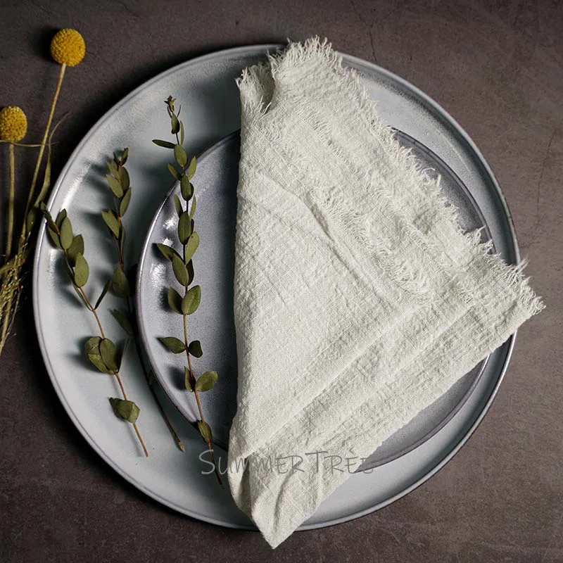 Large Napkins Cotton Gauze 41cm Napkin Muslin Tea Towels Dinner Retro Cheesecloth Wedding Party Rustic Table Decoration 16inch