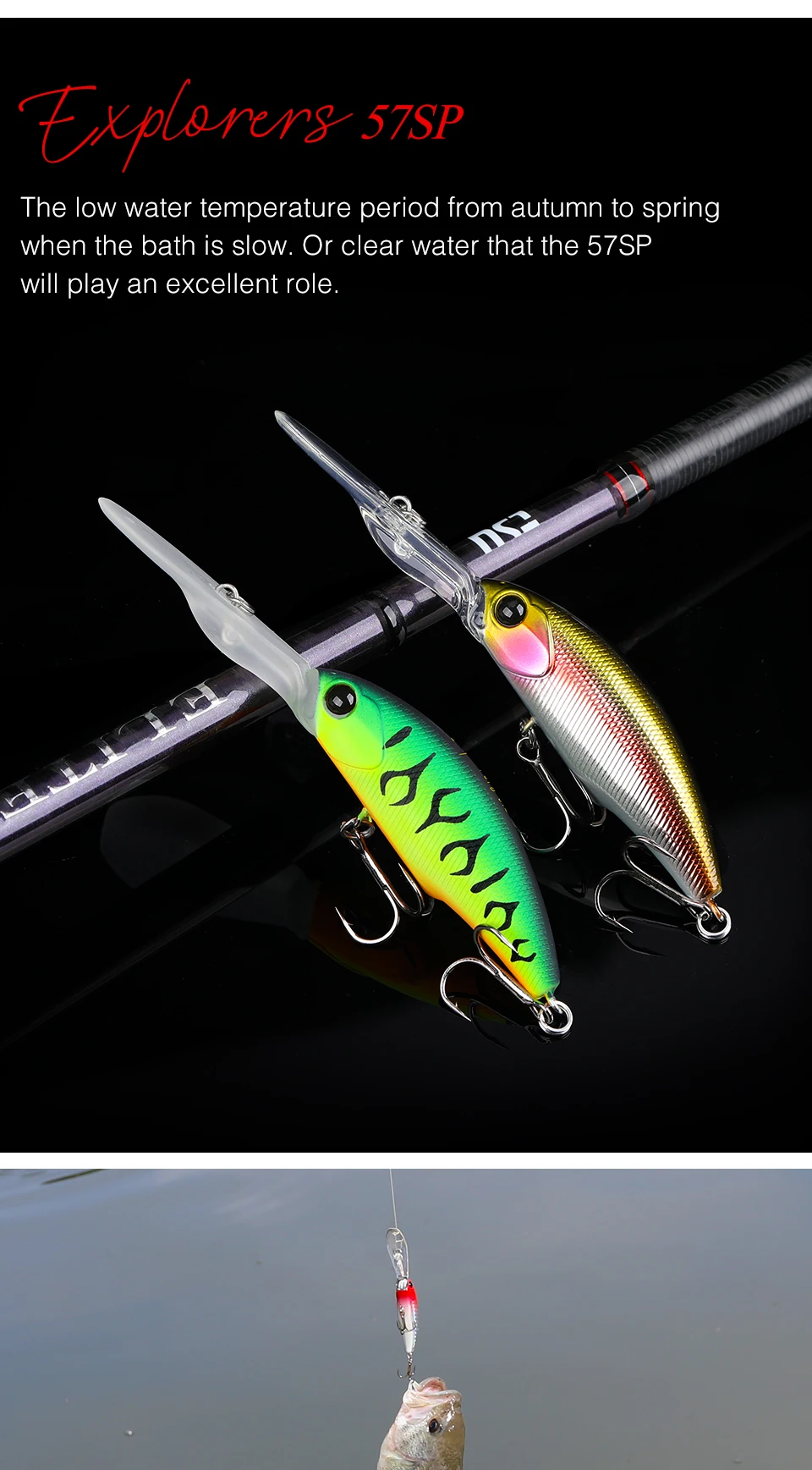 TSURINOYA 57sp Minnow Wobblers Pike Fishing Lure Artificial Bait Hard Swimbait 57mm 8.2g Crankbaits Professional Fishing Lures