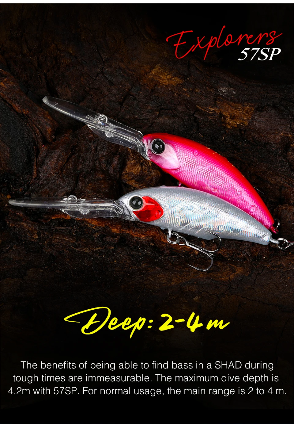 TSURINOYA 57sp Minnow Wobblers Pike Fishing Lure Artificial Bait Hard Swimbait 57mm 8.2g Crankbaits Professional Fishing Lures