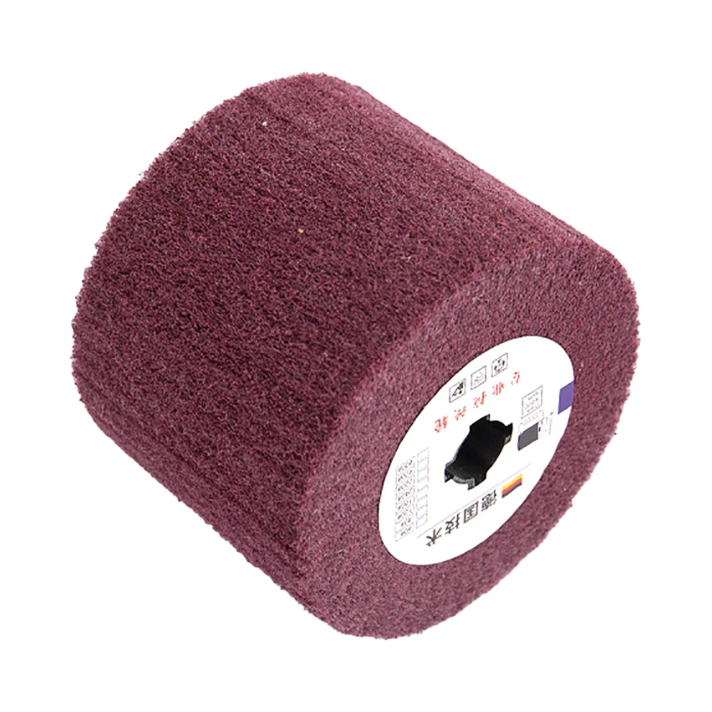 Non-Woven Nylon Flap Brush Satin Drawing Polishing Deburring Drum Wheel for Stainless Steel 100*120mm