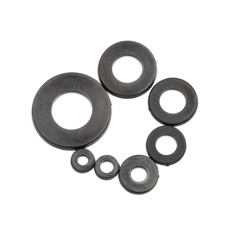 250PCS Nylon Washers M2 M2.5 M3 M4 M5 M6 M8 Nylon Washers Plastic Insulation Spacers Seals Black White Set Gasket Ring Kit
