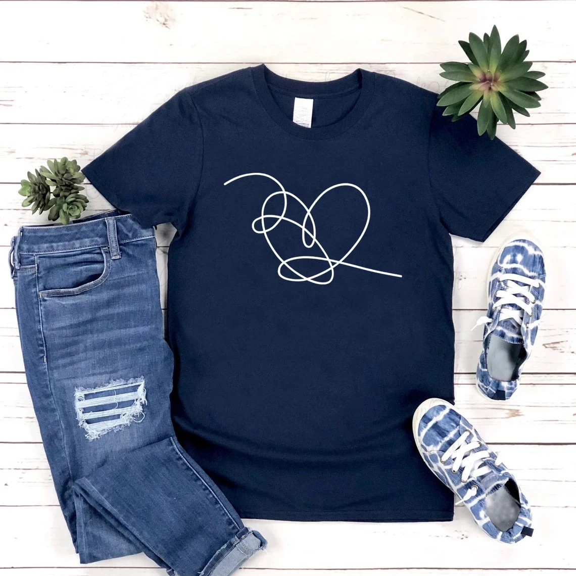 Love Yourself Heart Shirt Love Yourself Tear T-Shirt Heart Tee Women Tshirts Short Sleeve T-shirts Streetwear Casual Tops