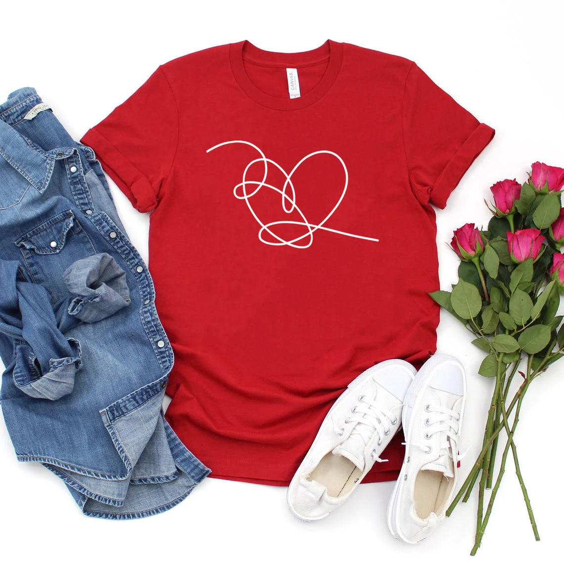 Love Yourself Heart Shirt Love Yourself Tear T-Shirt Heart Tee Women Tshirts Short Sleeve T-shirts Streetwear Casual Tops