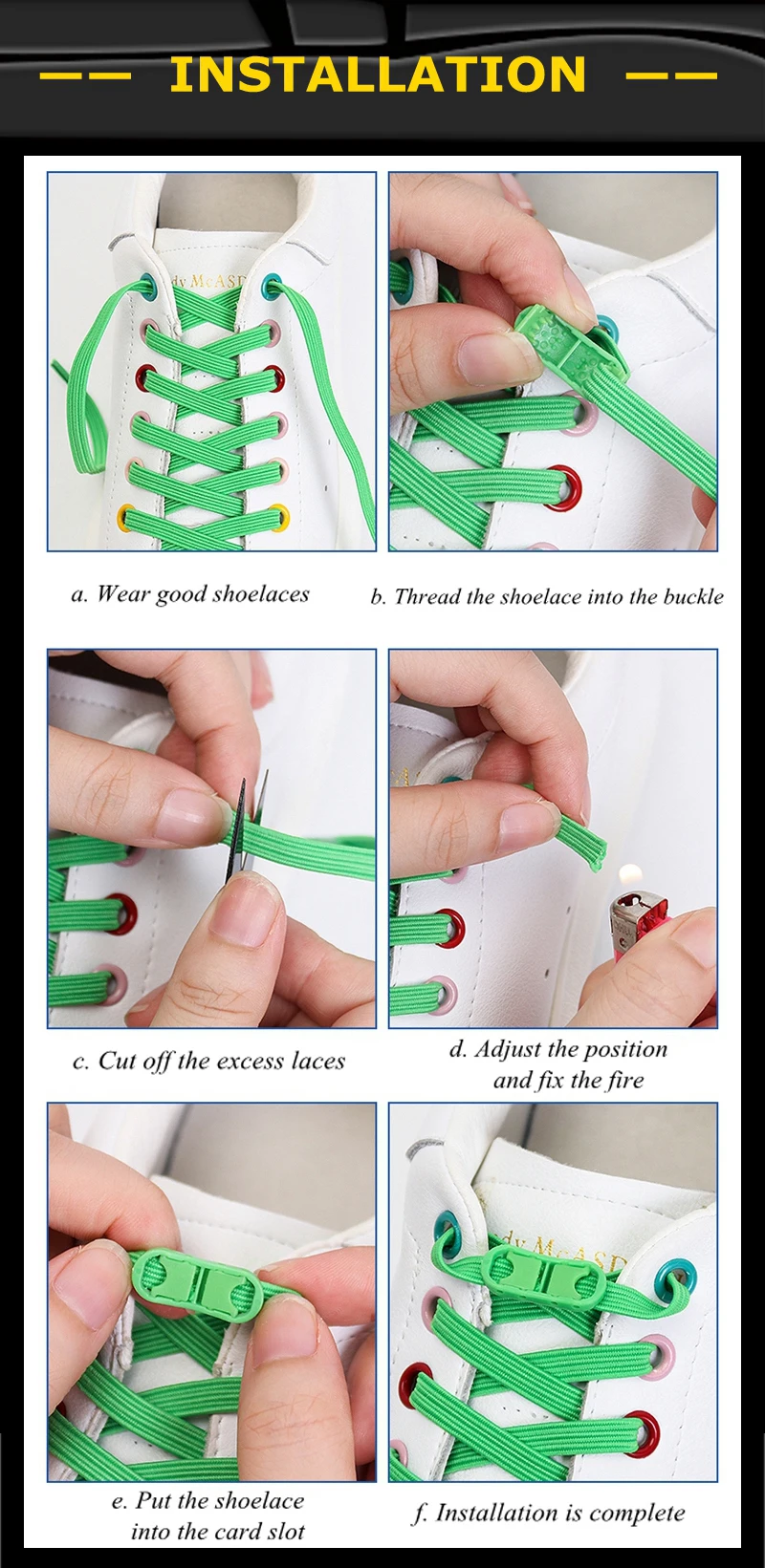 2022 No Tie Shoe laces Elastic Laces Sneakers Flat Shoelaces without ties Kids Adult Quick Shoe lace Rubber Bands for Shoes