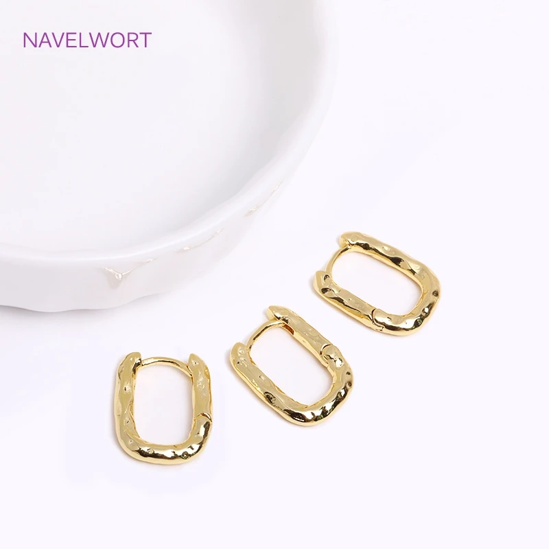 Trendy Gold Color Brass Hoop Earring Fashion Jewelry For Women,Vintage Round Huggies Earrings Premium Luxury Accessories