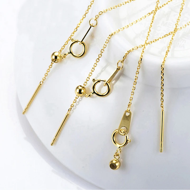 EMANCO Adjustable Length Pendant Necklace Stainless Steel Choker Necklace Women's Fashion DIY Jewelry Charm