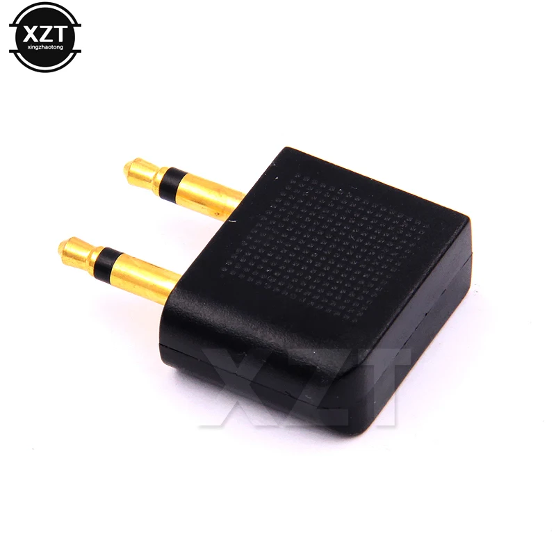 NEW 3.5mm Airline Airplane Earphone Headphone Headset Jack Audio Connector Plug Adapter for Airplane Travel Headphone Earphone