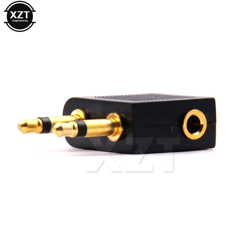 NEW 3.5mm Airline Airplane Earphone Headphone Headset Jack Audio Connector Plug Adapter for Airplane Travel Headphone Earphone
