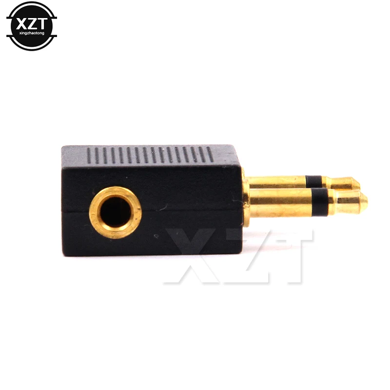 NEW 3.5mm Airline Airplane Earphone Headphone Headset Jack Audio Connector Plug Adapter for Airplane Travel Headphone Earphone