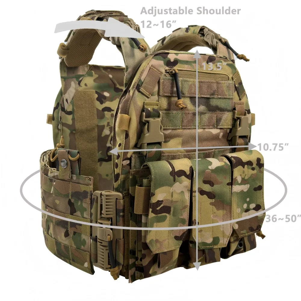 EMERSONGEARS 1000D Nylon Fabric Quick Releaseable 6094 tactical vest with Triple magazine pouch 094K style Tactical vest