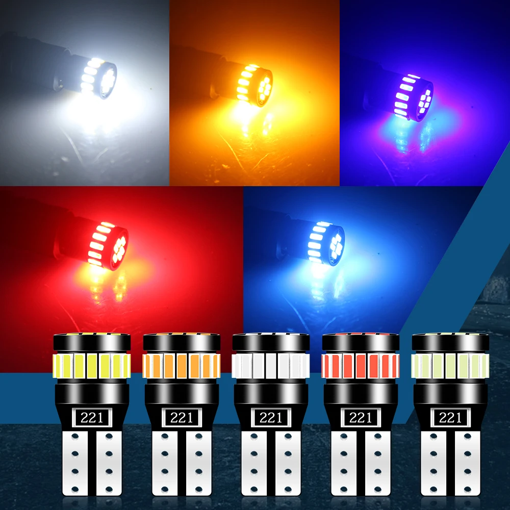 2x W5W T10 21SMD Led Bulbs Canbus Car Interior Light Bulbs Parking Position Lamp Map Dome Reading Lights
