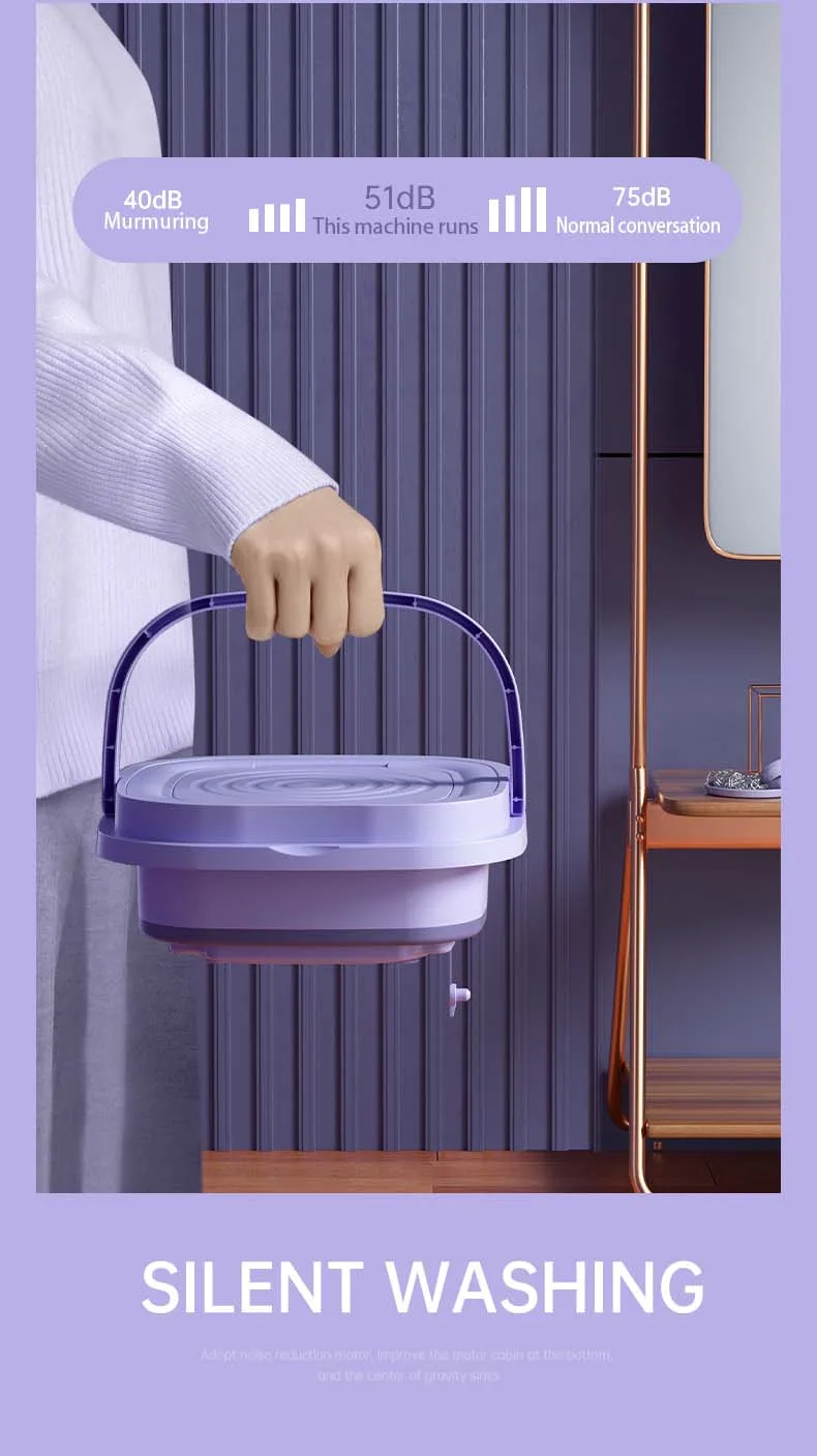 8L Portable Washing Machine Socks Underwear Panties Retractable Home Foldable Mini Washing Machine 3 Models With Spinning Dry