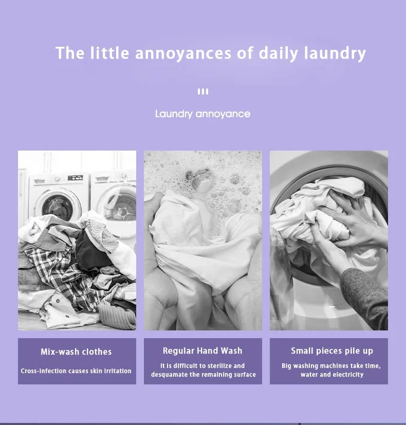 8L Portable Washing Machine Socks Underwear Panties Retractable Home Foldable Mini Washing Machine 3 Models With Spinning Dry