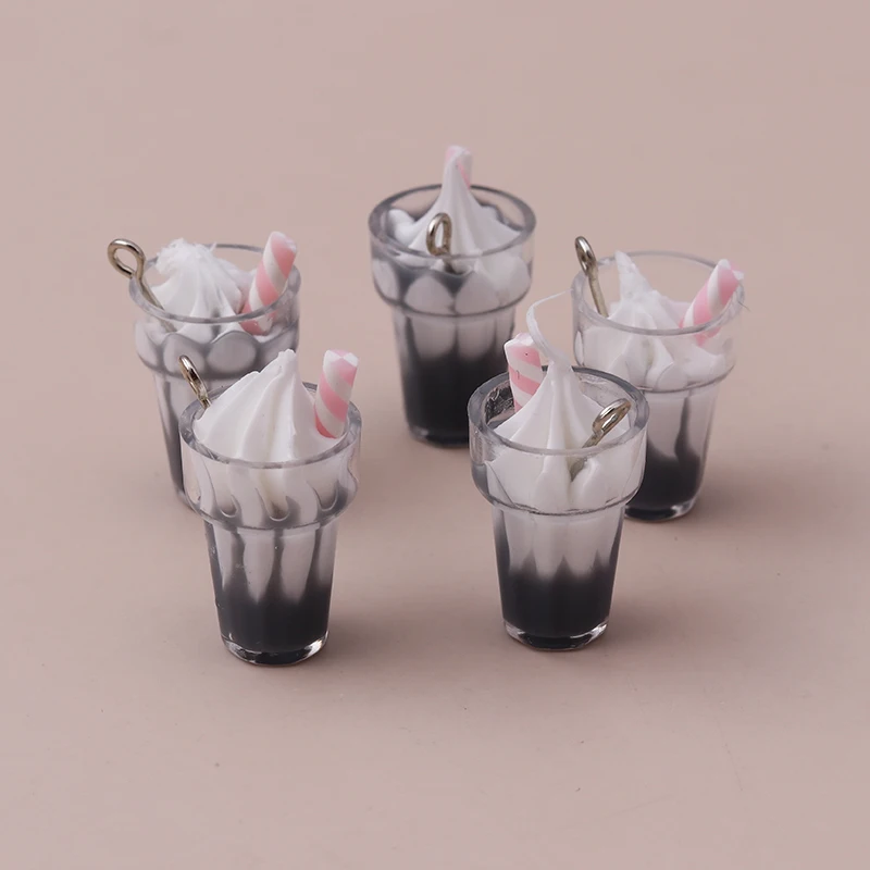 10pcs 26x13mm Cartoon 3D Resin Ice Cream Charms for DIY Making Pendants Necklaces Cute Earrings Handmade Bracelets