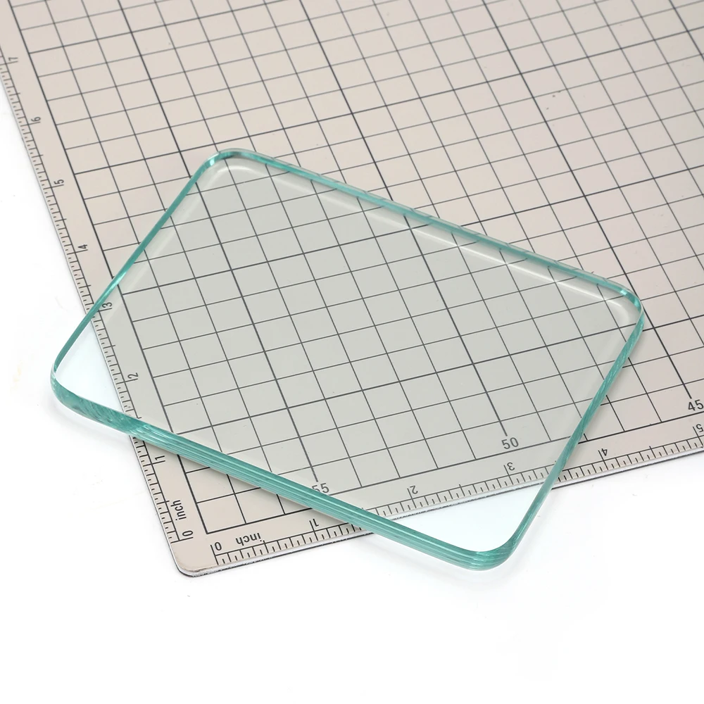 WUTA Leather Burnisher Craft Tools Clear Tempered Glass Slicker for Burnishing Polishing Board Leather Finish Tokonole Gum Tool