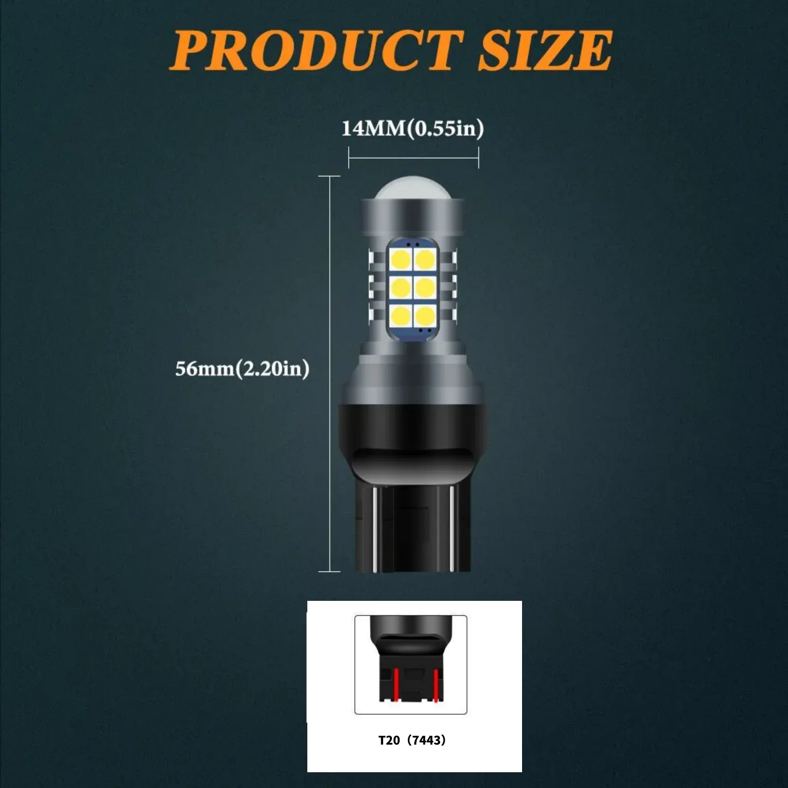 2pcs T20 LED 7440 7443 Led WY21W W21W Led Bulbs Car Signal Lamp T20 3030SMD Backup Reversing Light Super Bright