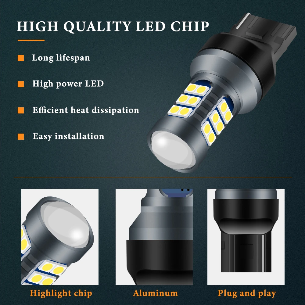 2pcs T20 LED 7440 7443 Led WY21W W21W Led Bulbs Car Signal Lamp T20 3030SMD Backup Reversing Light Super Bright
