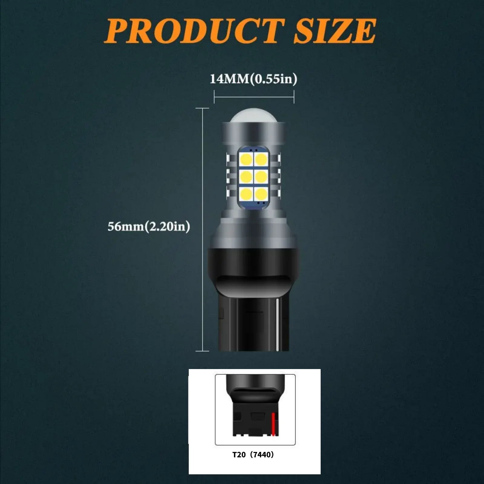 2pcs T20 LED 7440 7443 Led WY21W W21W Led Bulbs Car Signal Lamp T20 3030SMD Backup Reversing Light Super Bright