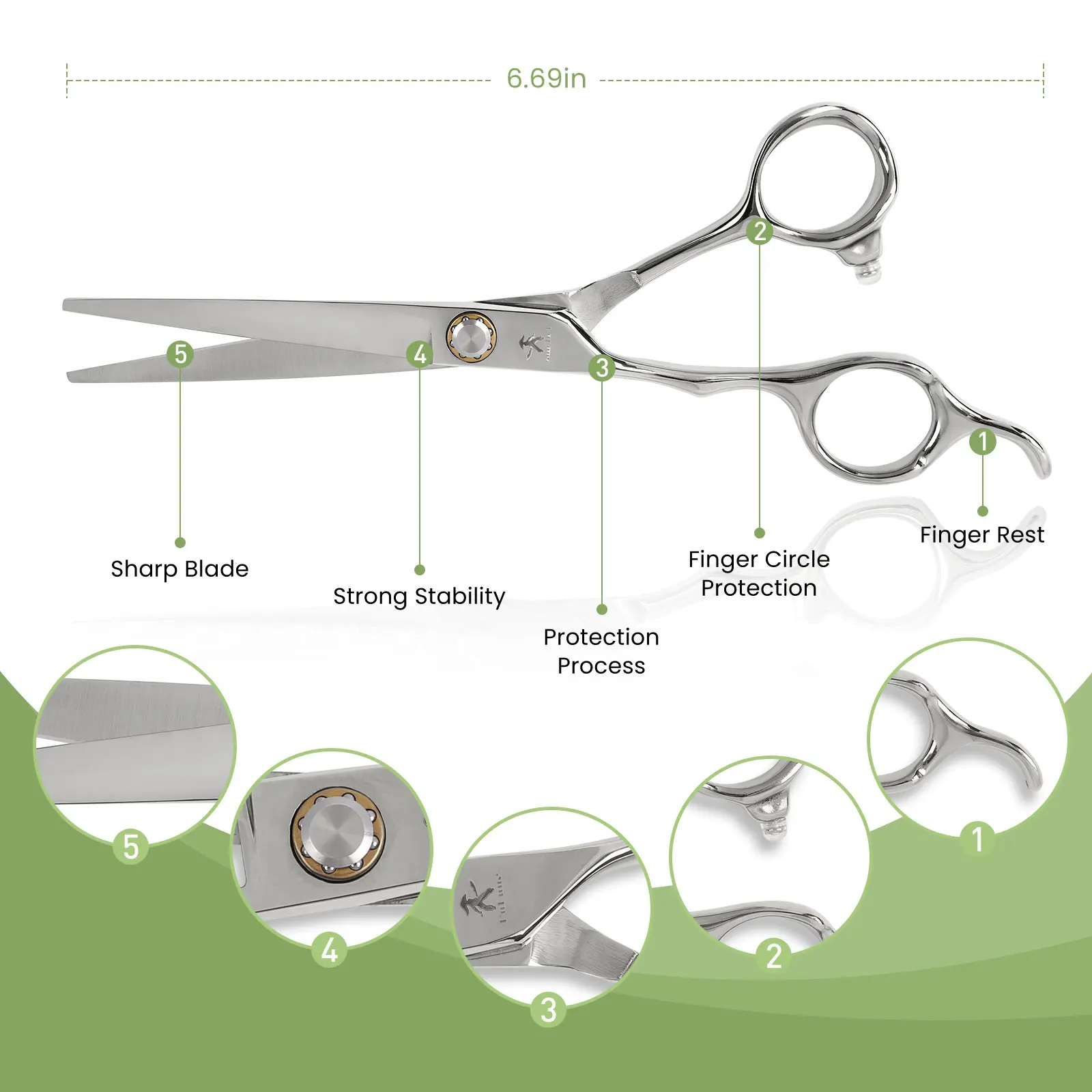 Fnlune 6.0 Professional Hairdressing Scissors Salon Barber Accessories Haircut Machine Thinning Shear Hairdresser'S Scissors