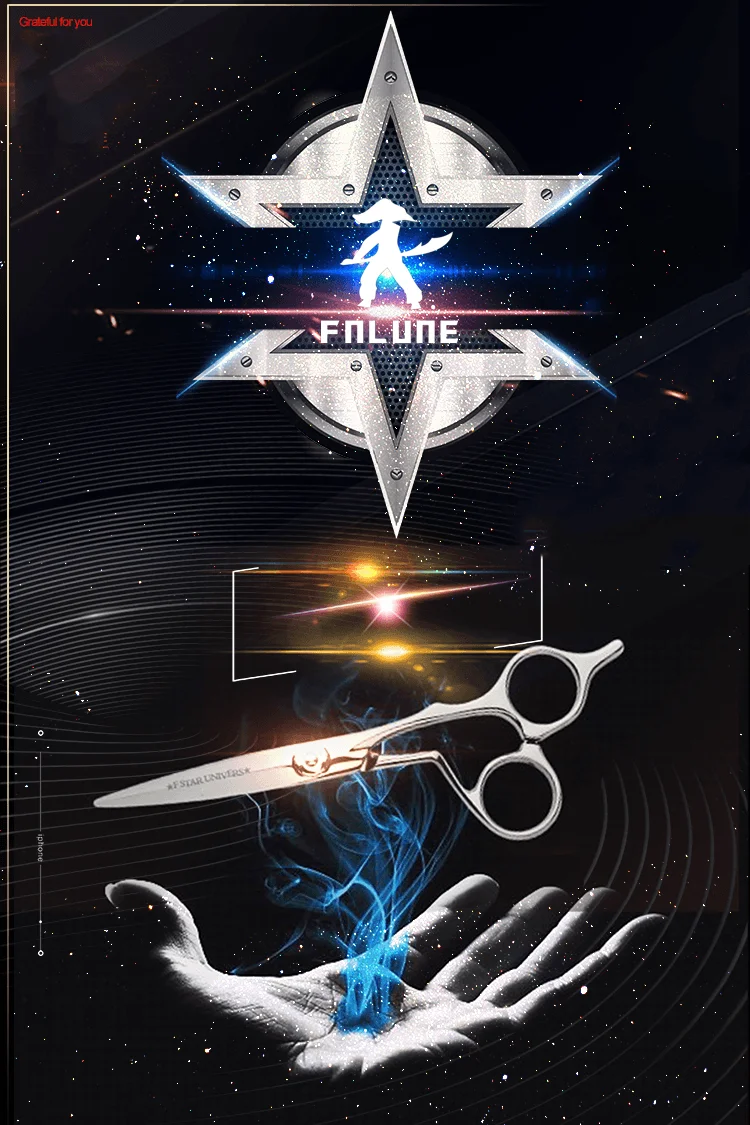 Fnlune 6.0 Professional Hairdressing Scissors Salon Barber Accessories Haircut Machine Thinning Shear Hairdresser'S Scissors