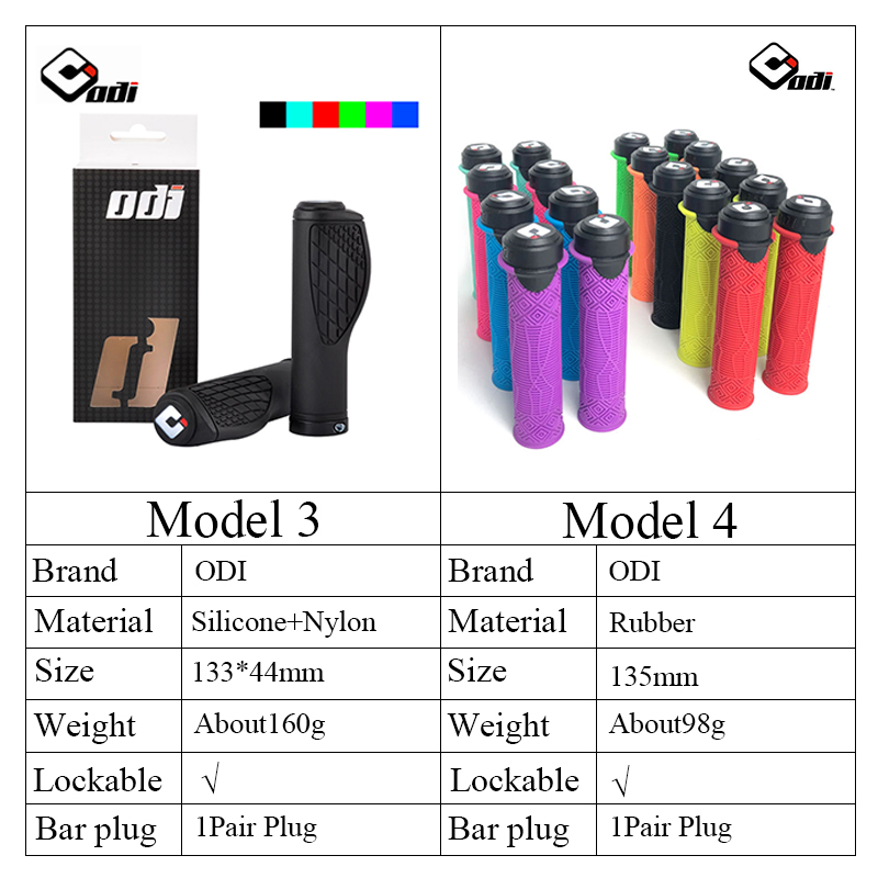 ODI Silicone Grip MTB Bike Grips Soft Mountain Bike Handlebar Cuff Shockproof Bicycle Handle Bar Grip Cuffs Bicycle Accessories